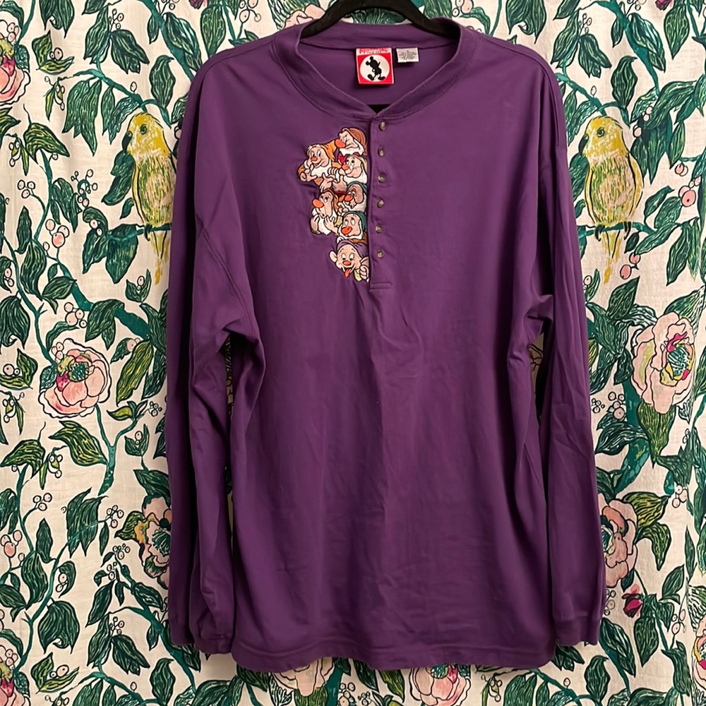 Vintage 90’s Disney Mickey & Co. Long Sleeve Henley T Shirt